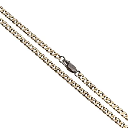 Halskedja Pansar, silver 925/1000, svag förgyllning, längd 55 cm, bredd 3,5 mm, tjocklek 1,5 mm Vikt: 16,5 g