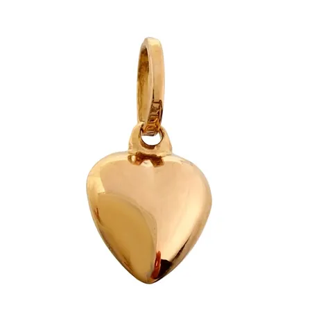 Hänge Hjärta, 18K guld, Alton Guldvaru Ab, svensk kontrollstämpel, stämplad Boliden på baksidan av hjärtat, längd inkl. ögla 13 mm, bredd 6,5 mm, tjocklek 3 mm, fint skick Vikt: 0,3 g