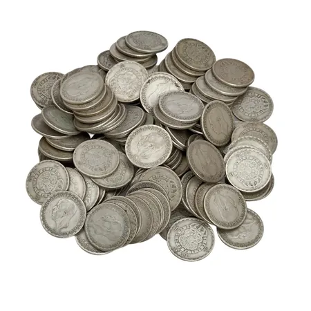 Svenska silvermynt, 1-kronor, finhalt 400/1000, finvikt cirka 327g