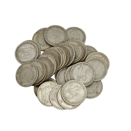 Svenska silvermynt, 1-kronor, finhalt 400/1000, finvikt cirka 89g