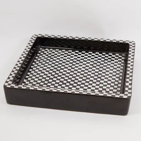 Askfat, Stig Lindberg för Gustavsberg "Domino", mått ca 20x20cm Skickas med postpaket.