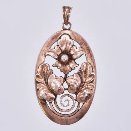 Hänge, blommor, längd ca: 4,3cm, bredd ca: 23mm, silver 830/1000 Vikt: 4,6 g