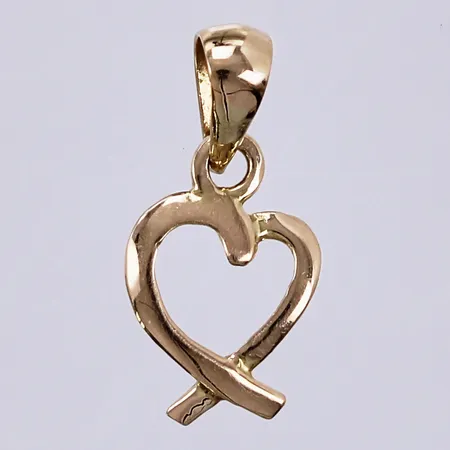 Hänge, hjärta, längd ca : 1,2cm, bredd ca: 6mm, 18K  Vikt: 0,2 g