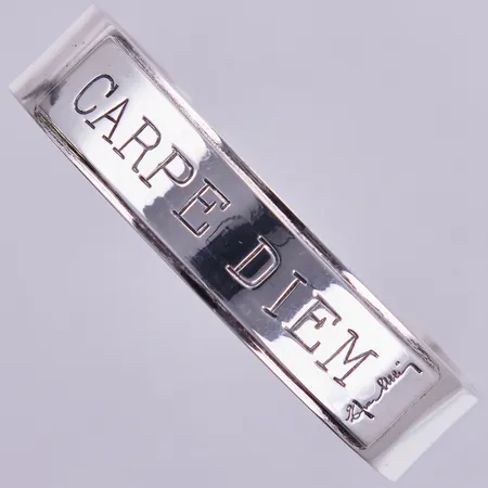 Armring, Efva Attling, Carpe Diem, bredd ca : 14mm, silver 925/1000 Vikt: 37,6 g