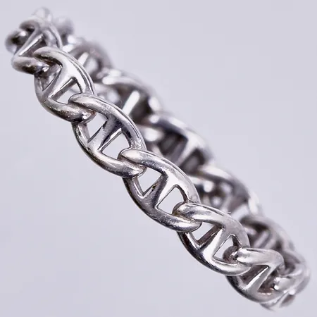 Ring marine, stl: 18¾, bredd: ca 3mm, 925/1000, silver Vikt: 1,4 g