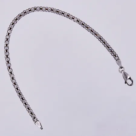 Armband x-länk, längd: ca 18cm, bredd: ca 3mm, 925/1000, silver Vikt: 3 g