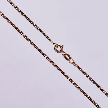 Kedja pansar, längd: ca 50cm, bredd. 1mm, 18K Vikt: 5,1 g