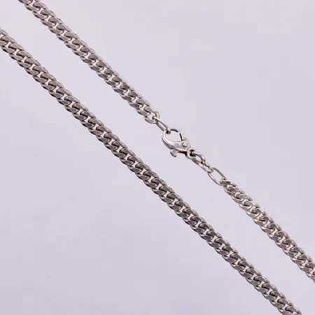 Kedja Pansar, längd ca 45cm, bredd ca 4mm, 925/1000 silver Vikt: 19,6 g