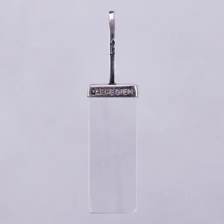 Hänge, efva Attling, Carpe Diem, längd: ca 7,5cm, bredd: ca 20mm, nagg på sten, 925/1000, silver Vikt: 13,5 g