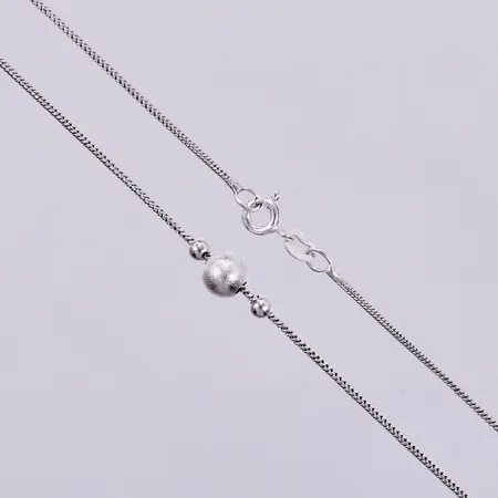 Collier, längd: ca 40cm, bredd: ca 1-6mm, 925/1000, silver Vikt: 2,8 g