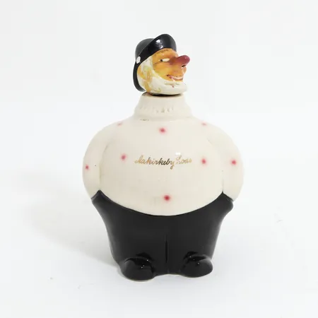 Karaff / Fyllegubbe Söholm Danmark, 20cm, slitage på kork, ett nagg på hatt Skickas med paket.