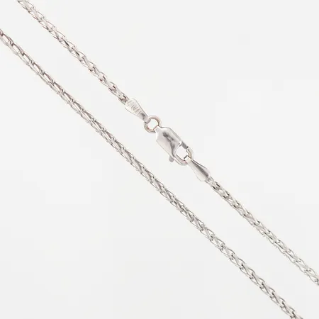 Kedja vitguld, 40cm, bredd: 2mm, 18K Vikt: 5,9 g