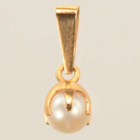 Ett hänge med pärla, 14mm, 18K Vikt: 0,6 g
