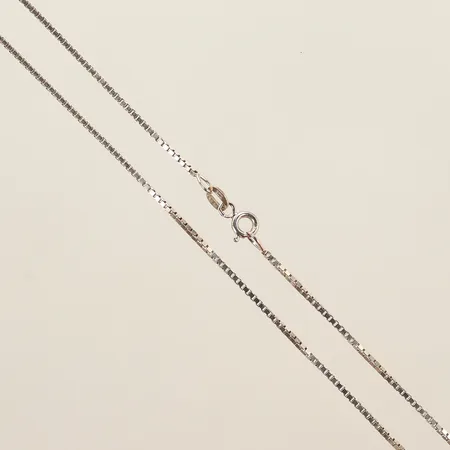 Halskedja venezia vitguld, 50cm bredd 1mm, 18K 5,6g Vikt: 5,6 g