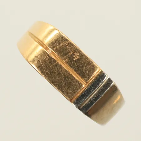 Klackring rödguld/vitguld, defekt skena, sliten, 18K Vikt: 7,6 g