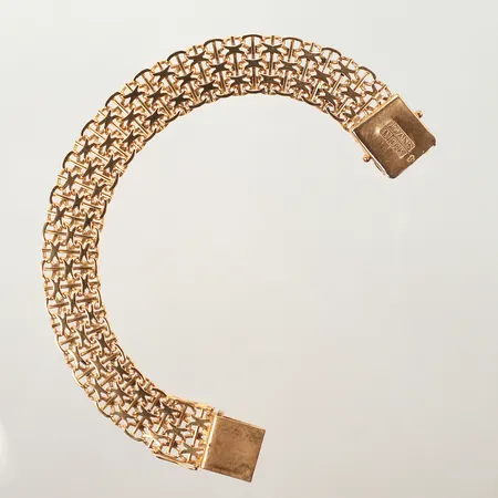 Armband X-länk, längd 20cm, bredd 11mm, 18K Vikt: 31,7 g