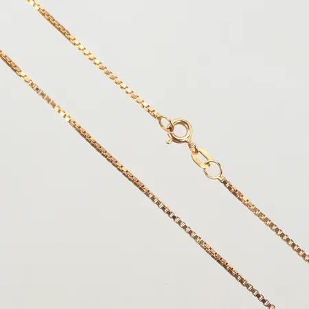 Halskedja, venezia, längd 42,5cm, bredd 2mm, 18K, 4,6g Vikt: 4,4 g