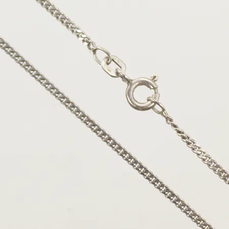 Halskedja, pansar, längd 60,5cm, bredd 2mm, 925/1000, 4,8g Vikt: 4,8 g