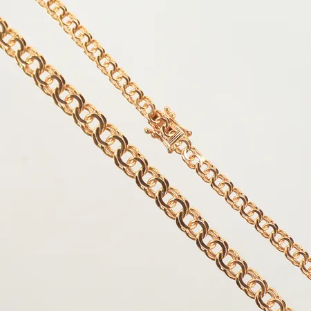Halsband doserad bismarck, 44 cm, bredd 5-7mm, 18K 20,7g Vikt: 20,7 g