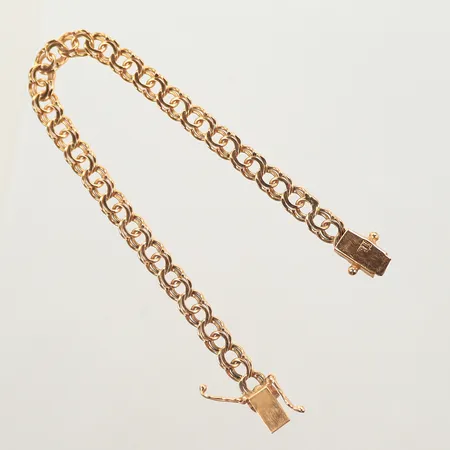 Armlänk bismarck, 17cm, bredd 6 mm, 18K 10,7g Vikt: 10,7 g