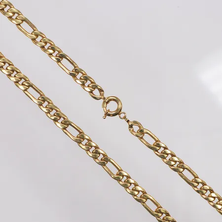 Kedja, Figaro, 48,5cm, bredd 6,7mm, ihålig, 18K  Vikt: 19,4 g