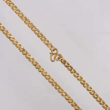Kedja, Pansar, 51cm, bredd 5mm, s-lås, thaiguld, 23K  Vikt: 40,6 g