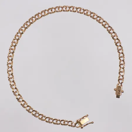 Armband, Bismarck, 20cm, bredd 3,7mm, slitet, 18K  Vikt: 4,7 g