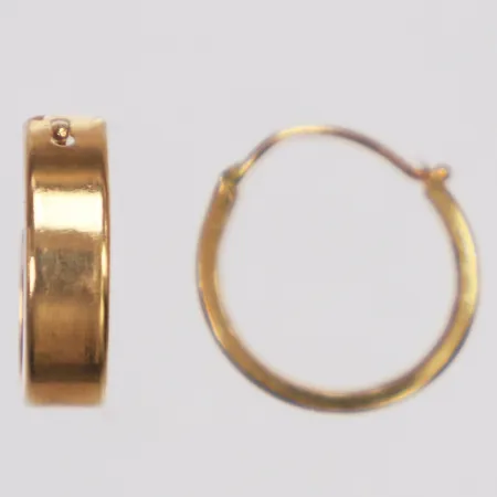 Ett par örhängen, 15mm, skeva pinnar, 18K  Vikt: 0,9 g