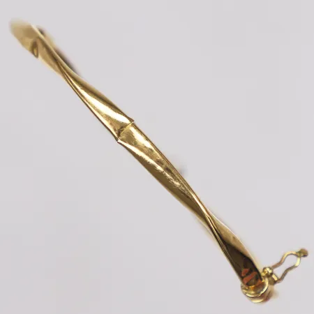 Armband, stel, ca 52x63mm, defekt av, bucklig, lås defekt, 18K  Vikt: 6 g