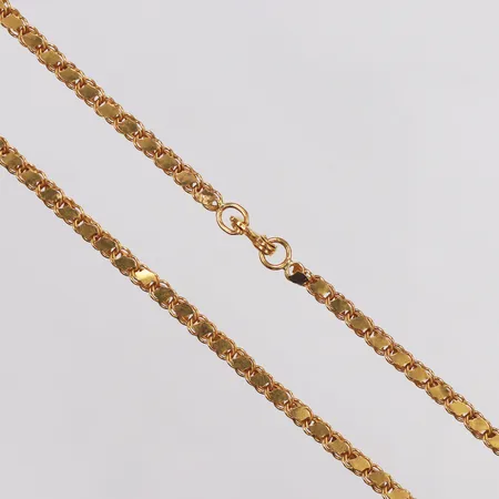 Kedja, Bladad, 49,5cm, bredd 3,4mm, 21K  Vikt: 16,5 g