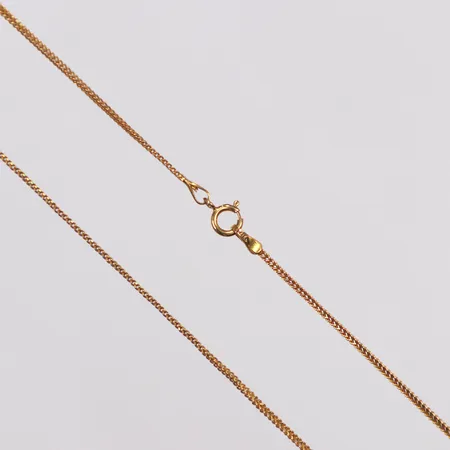 Kedja, Rävsvans, 44,3cm, bredd 1mm, 21K  Vikt: 2,6 g