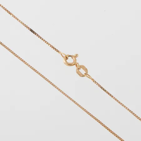 Collier Venezia, Balestra, längd ca 38 cm, bredd 0.7 mm, 18k. Vikt: 1,8 g