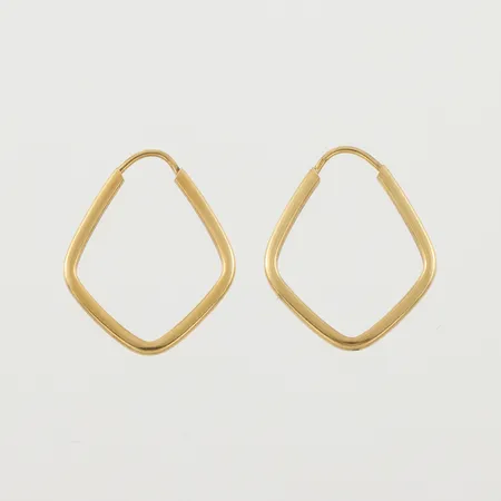 Örhängen paret, höjd ca 19 mm, 18k. Vikt: 0,9 g