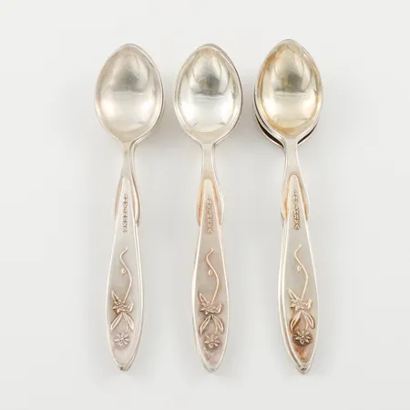 Skedar 12 st "Värmland", ALTON Falkenberg, längd 10.5 cm, silver. Vikt: 144 g