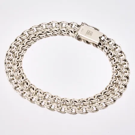  Armband i silver, 19cm, Bismarck, bredd 10cm, 835/1000, importstämplad, tillverkad av Hb Blå Måsen, A Nita & Reimertz Fält, vikt 16,03g.