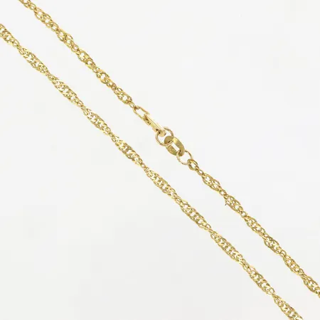 Kedja Singapore, 43cm, bredd 2,5mm, 21K Vikt: 6,2 g