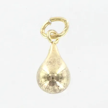 Hänge droppe förgylld, 14mm, silver  Vikt: 0,5 g