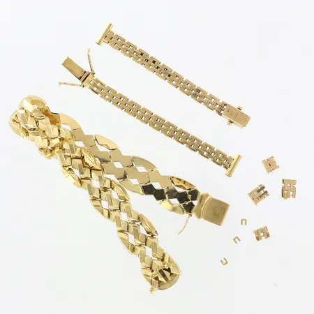 Diverse guld, defekt, 18K,  Vikt: 38,9 g