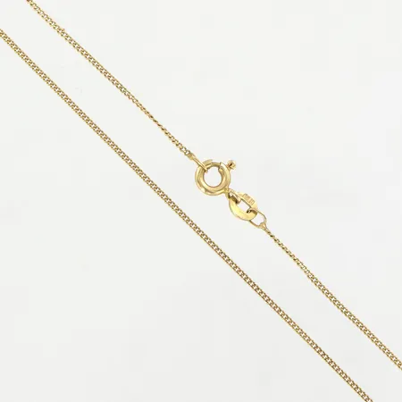 Kedja pansar, 40cm, bredd 1mm, 18K Vikt: 1,8 g