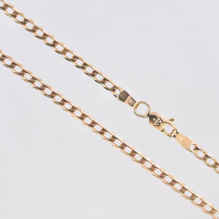 Kedja Pansar, längd 50,5 cm, bredd 3 mm, 18K. Vikt: 8,8 g