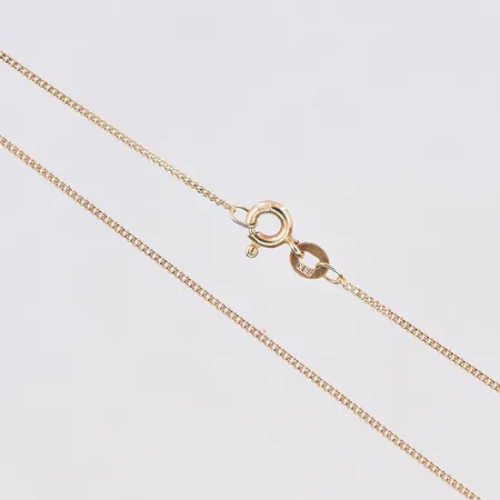 Kedja Pansar, längd 44,5 cm, bredd 1 mm, 18K. Vikt: 1,8 g