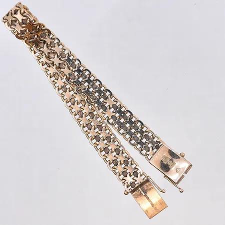Armband X-länk, längd 19,5 cm, bredd 10 mm, 18K. Vikt: 24,6 g