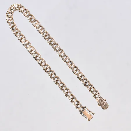 Armband Bismarck, längd 18,5 cm, bredd 5 mm, 18K. Vikt: 7,3 g
