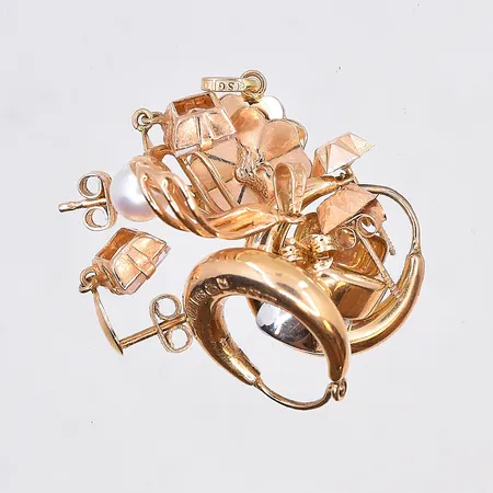 Diverse guld, 18K. Vikt: 8 g
