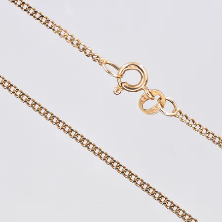 Kedja Pansar, längd 46,5 cm, bredd 2 mm, 18K. Vikt: 4 g