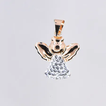 Hänge Ängel, längd 15 mm, bredd 11 mm, 18K. Vikt: 0,2 g
