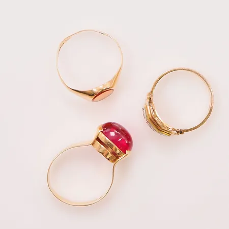 Diverse ringar, defekt, 18K 7,7g.