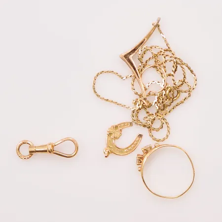 Diverse guld, defekt, 18K 7,5g.