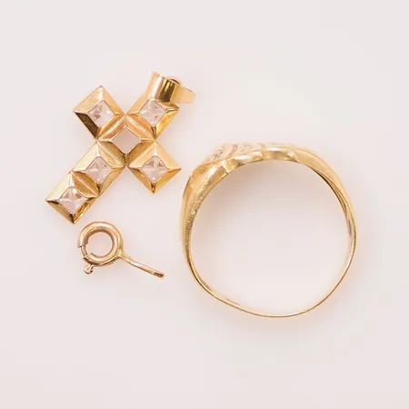 Diverse guld, defekt, 18K 3,2g.