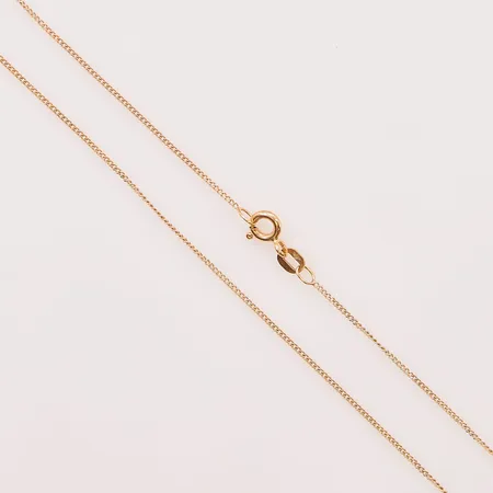 Kedja, 38cm, bredd:0,5mm, 18K 1,5g.
